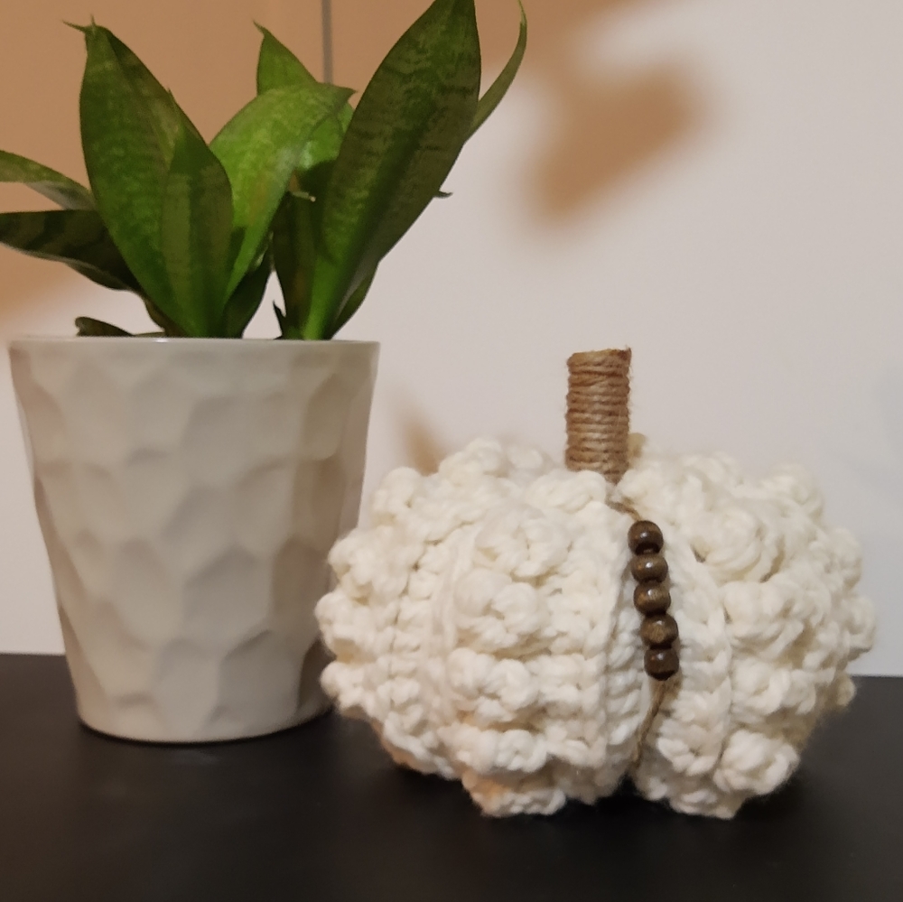 Boho Hand Crocheted Pumpkin